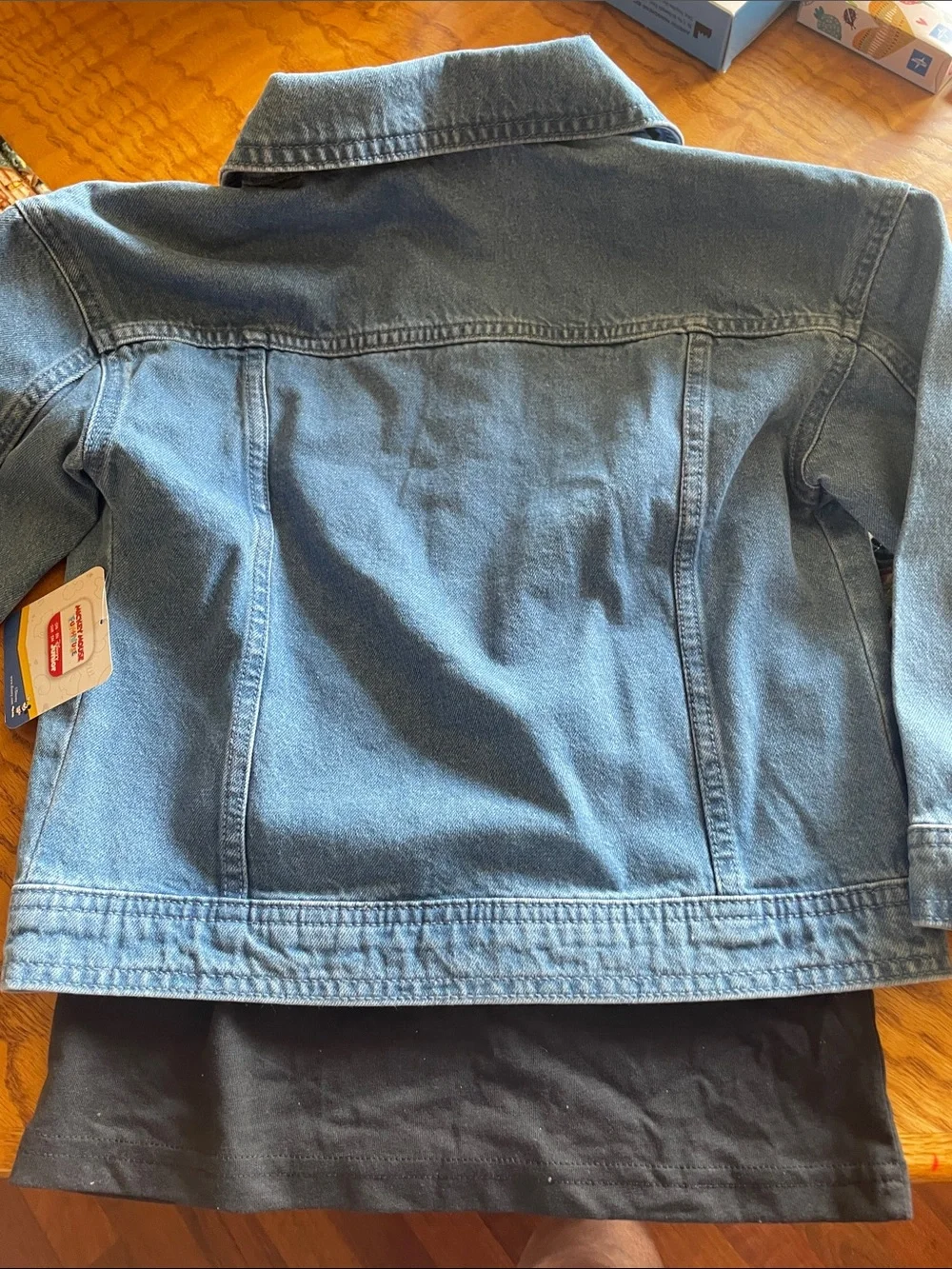 Disney Light Blue Denim Mickey Mouse Embroidered Jacket